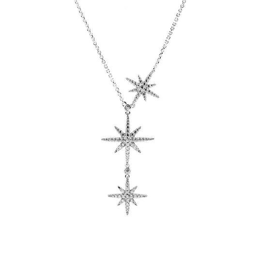 APM Triple Météorites Adjustable Necklace - 銀色 #AC3350OX