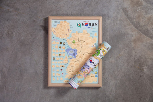 韓國旅行刮刮地圖 Korea Scratch Map(內附刮刮片)