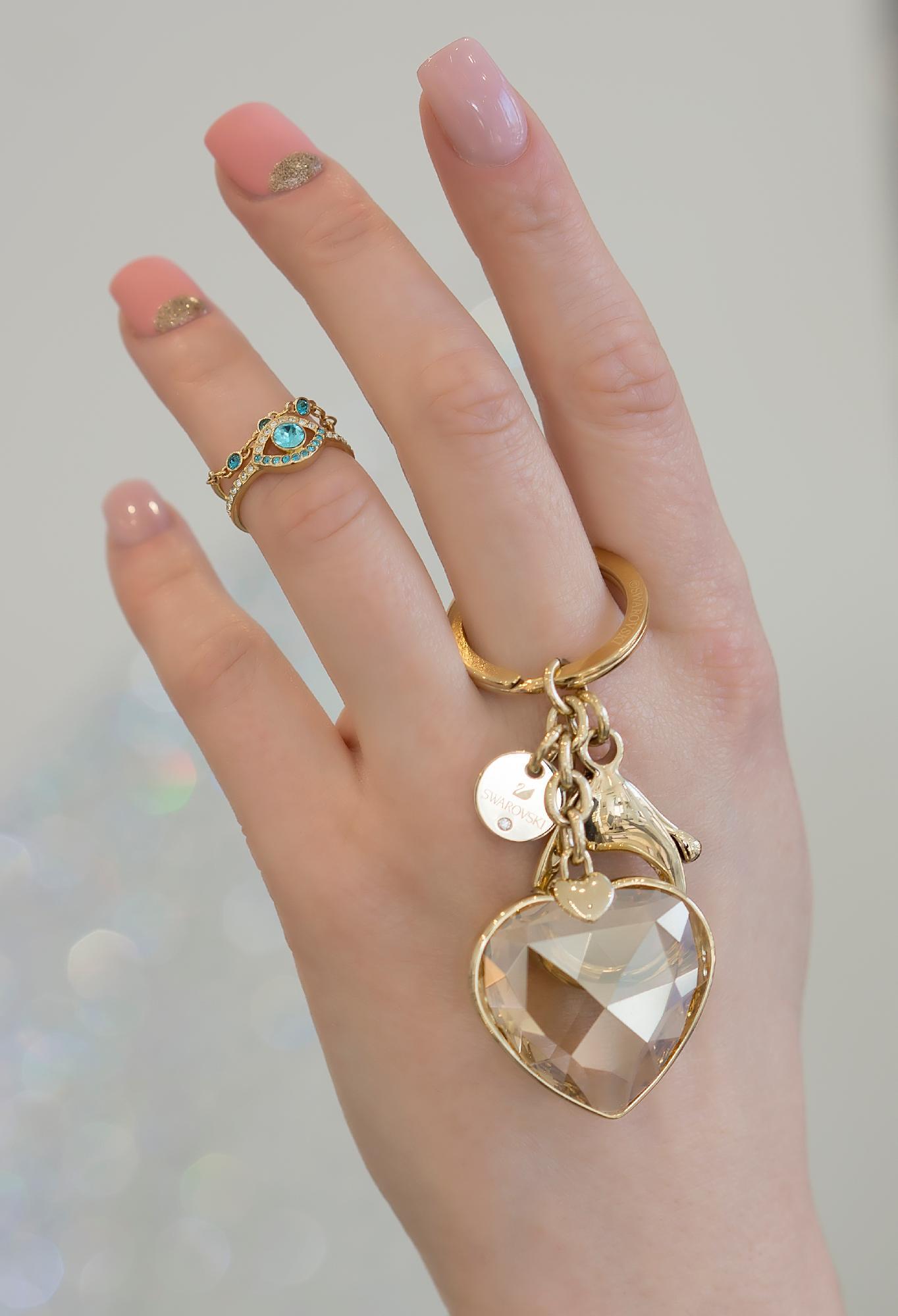 SWAROVSKI New Heart 鑰匙扣 Swarovski 鍍金 #5127860