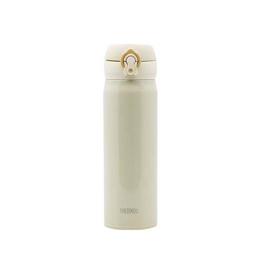 膳魔師Thermos JNL-504系列進口不鏽鋼便攜保溫水壺 - 五色可選(白/黑/粉/紅/藍) Products Thermos JNL-504 Stainless Steel Portable Insulated Water Bottle White Front View