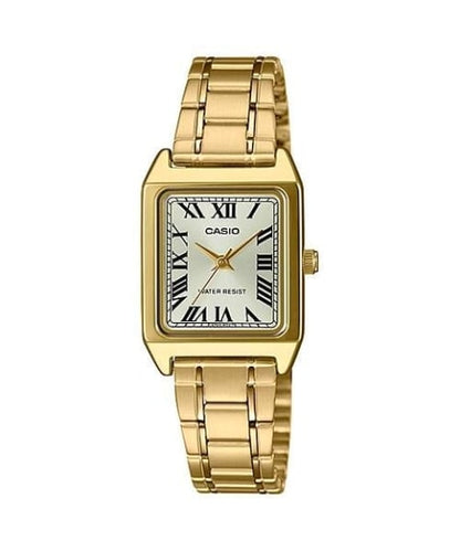 Casio 女裝金色方形羅馬數字錶面不鏽鋼手錶 LTP-V007G-9BUDF - detail photo 3