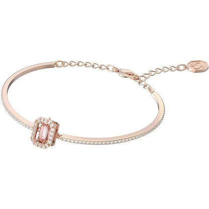 SWAROVSKI 5620555 Una 手鐲 八角形切割 密鑲 粉紅色 玫瑰金色調鍍層