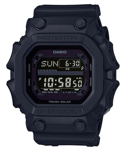 CASIO GX-56BB-1DR 樹脂錶帶 黑色 Smart Access 手錶 - 全黑電子錶，正面白色背景