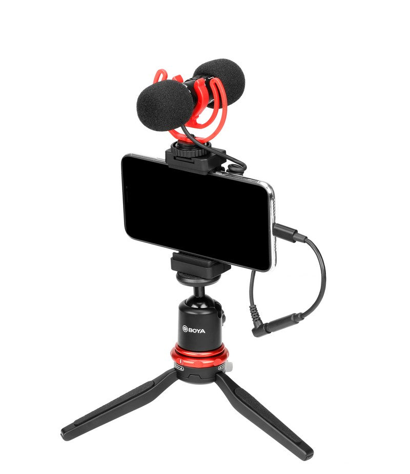 點Buy 博雅 BOYA BY-MM1 PRO 雙向麥克風 電話話筒 相機收音 拍攝收音 Dual-Capsule Condenser Microphone with anti-shock mount applications interviews 訪談收音 手機收音 手機拍攝