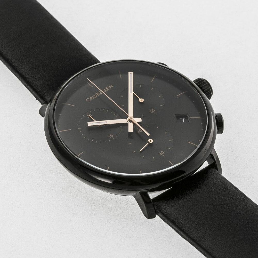 NEW Calvin Klein High Noon Leather Ladies Watches - Black K8M274CB 全新Calvin Klein High Noon系列皮革女士手錶 - 黑色 K8M274CB