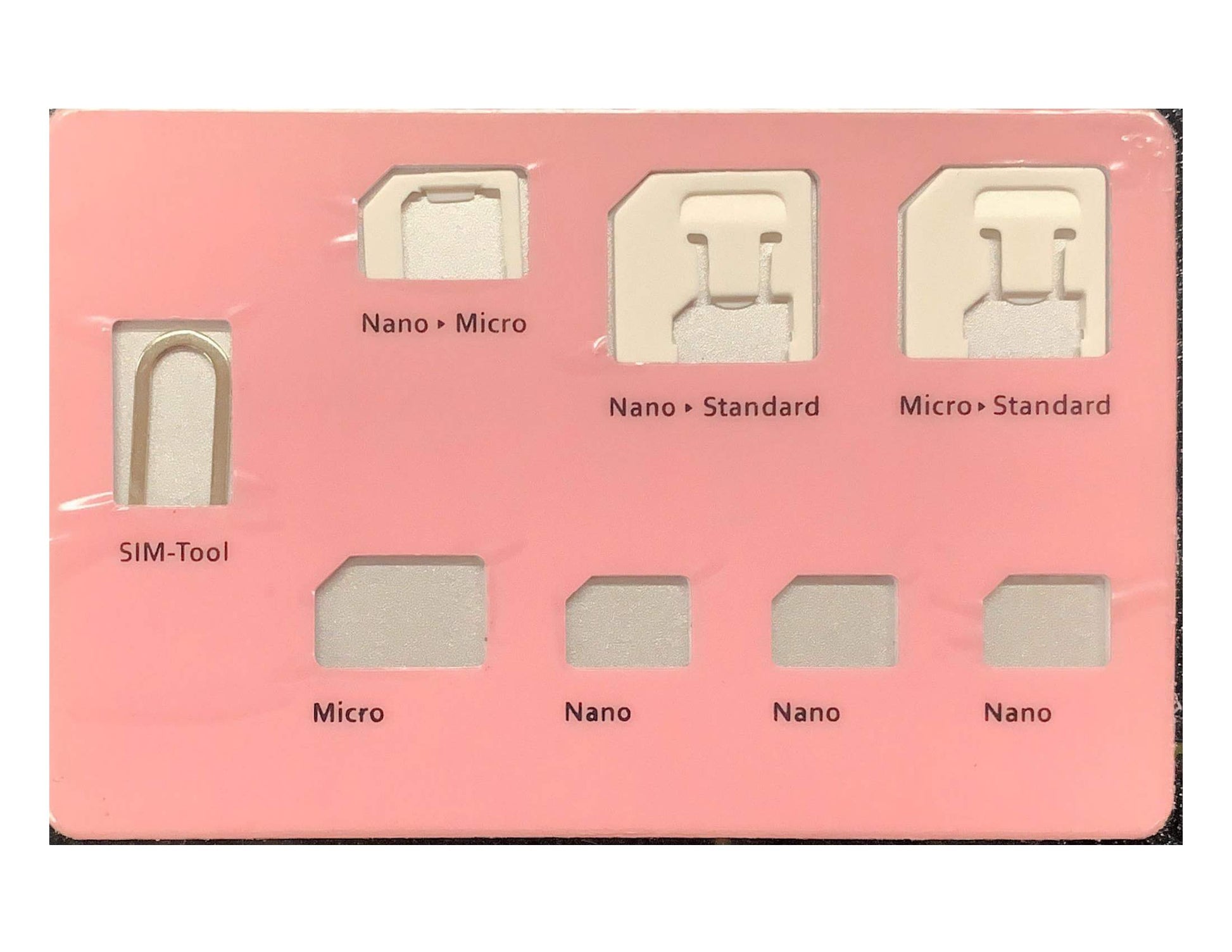 dimbuyshop 2in1 sim card holder micro sim adapter nano sim adapter eject pin pink