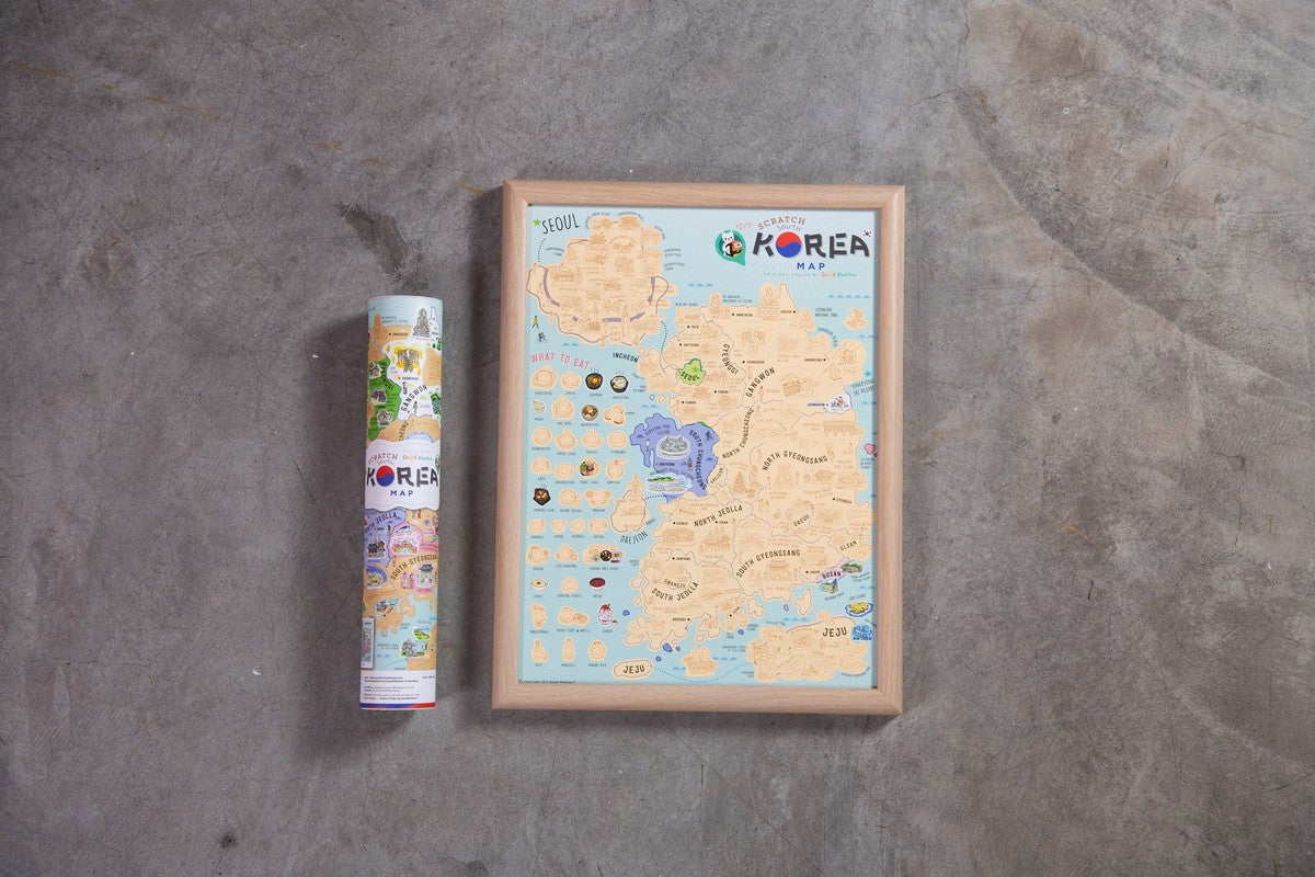 韓國旅行刮刮地圖 Korea Scratch Map（內附刮刮片）