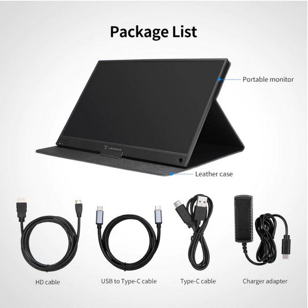 Lexuma XScreen - Portable Monitor 15.6 Touch 1920x1080 XScreen IPS Ultra Slim Type-C HDMI 1080P Full HD USB Powered Lexuma XScreen - 15.6寸IPS超薄便攜觸控螢幕package