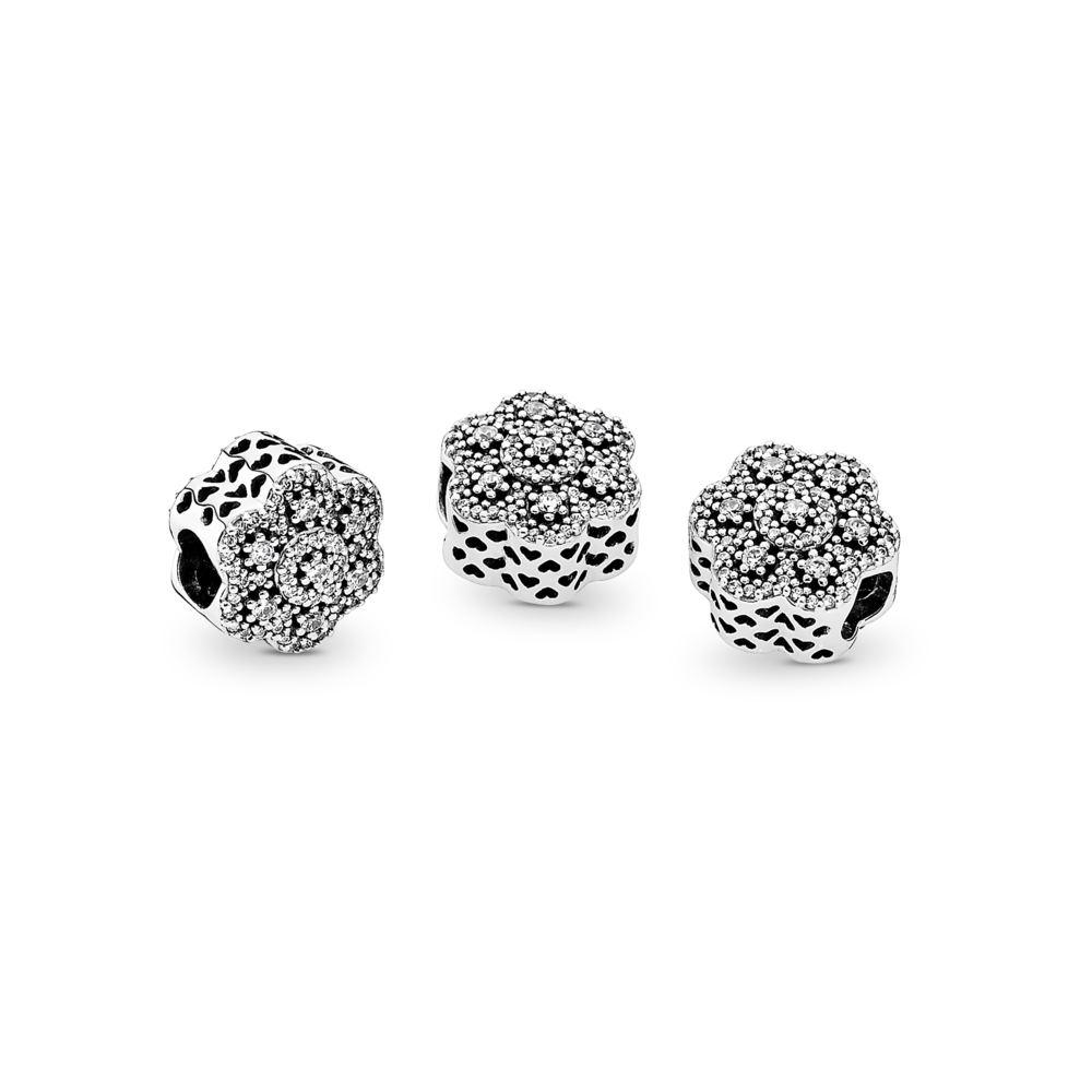 Pandora Ice Floral Charm #791998CZ