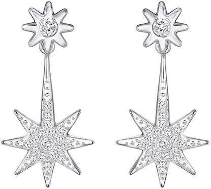 SWAROVSKI SWAROVSKI Fizzy Rhodium & Clear Crystal Earring Jackets #5230287
