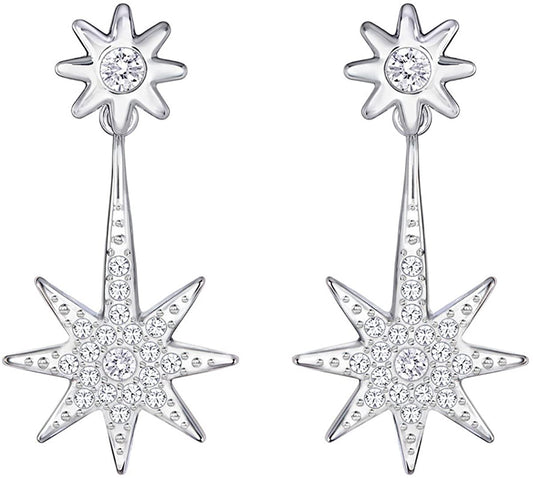 SWAROVSKI SWAROVSKI Fizzy Rhodium & Clear Crystal Earring Jackets #5230287