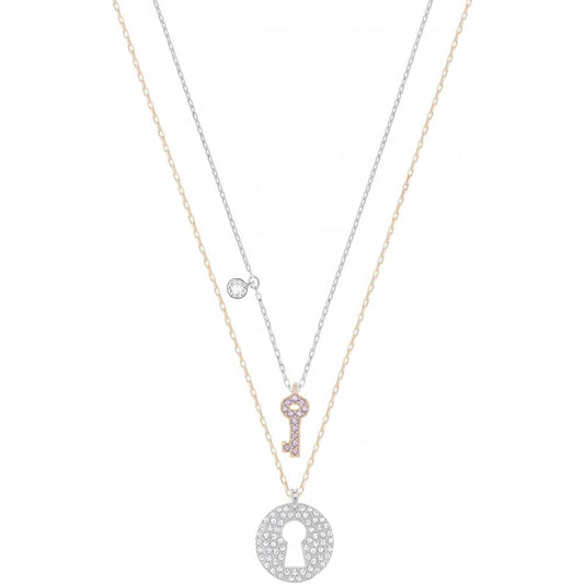 SWAROVSKI Crystal Wishes Key Pendant Set - Pink #5272240