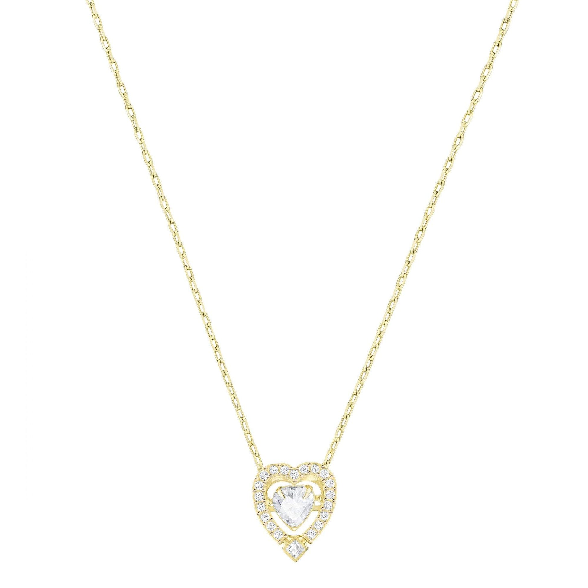 SWAROVSKI Sparkling Dance Heart Necklace - Gold #5284190
