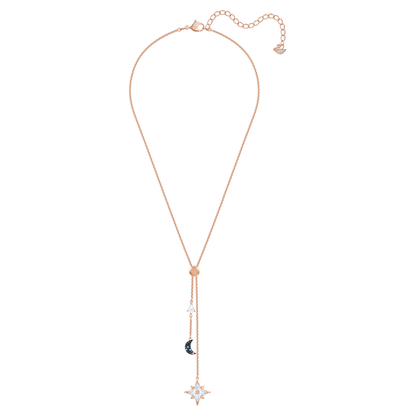 SWAROVSKI Symbolic Y Necklace - Multi-colored & Rose-gold tone plated #5494357