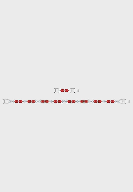 SWAROVSKI Louison Bracelet - Red Rhodium Plated #5495264
